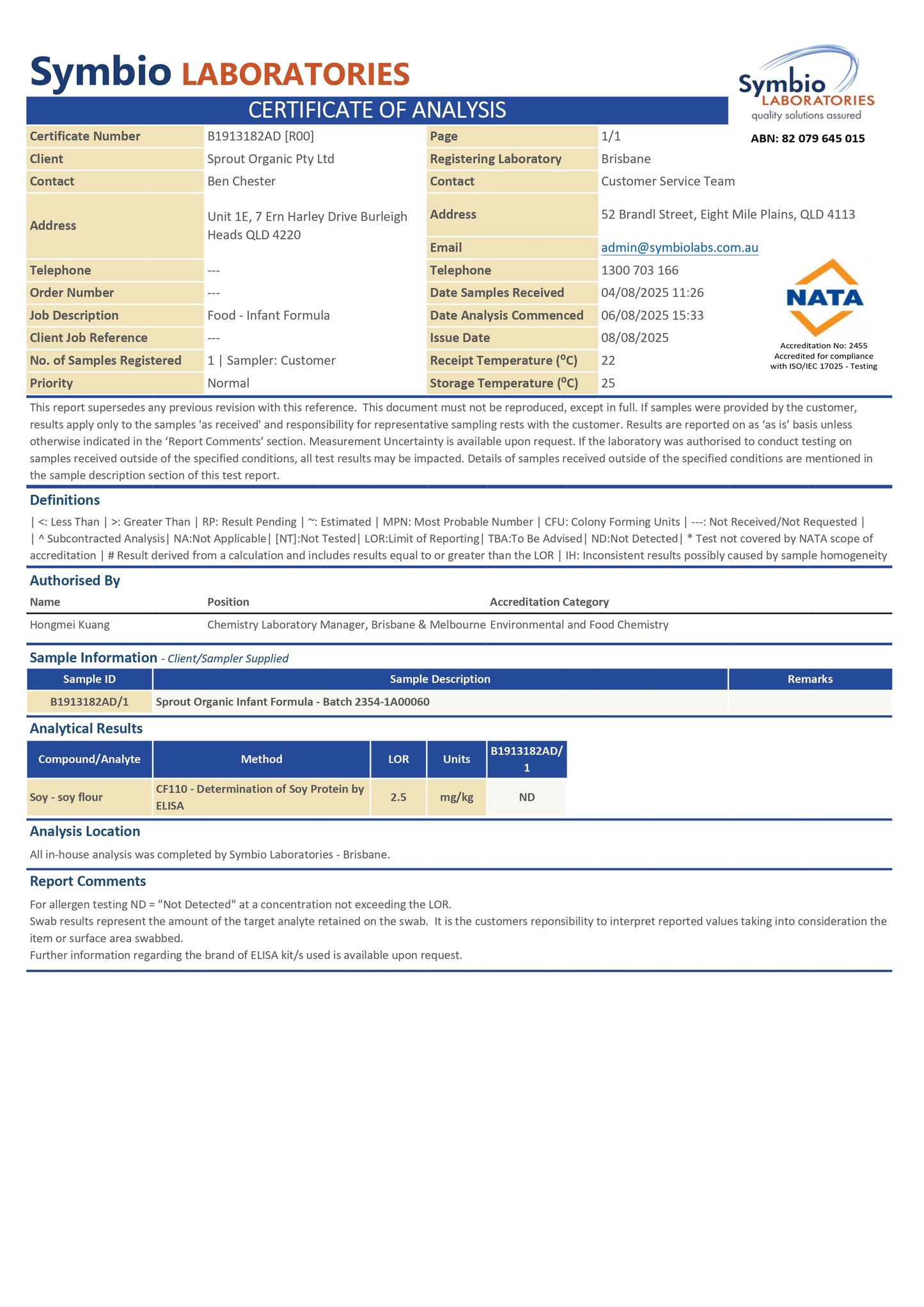 Sprout Organic Infant Formula 700gr