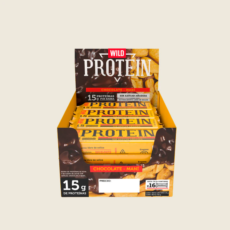 Barrita Wild Protein Chocolate Maní 16un