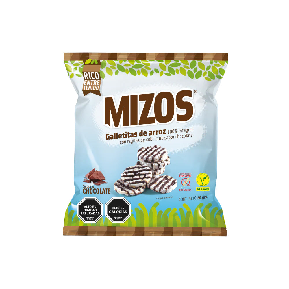 Galletas de Arroz Mizos Chocolate Individual 20gr