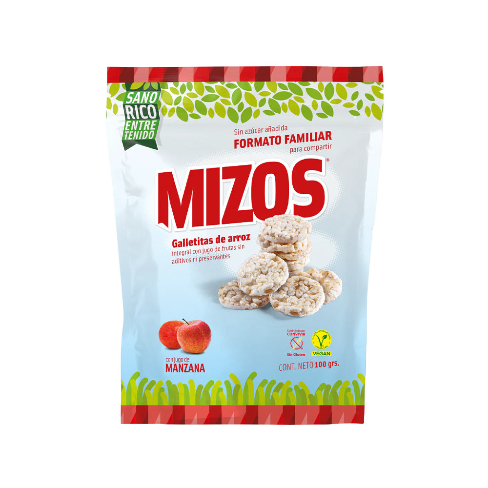 Galletas de Arroz Mizos Manzana Familiar 100gr