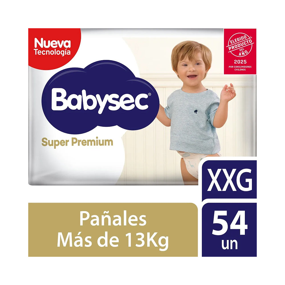 Pañal Babysec Super Premium XXG 54 un