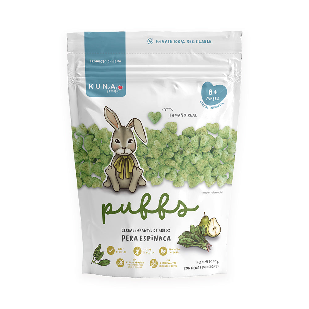 Puffs Kuna Foods Pera Espinaca Familiar 50gr