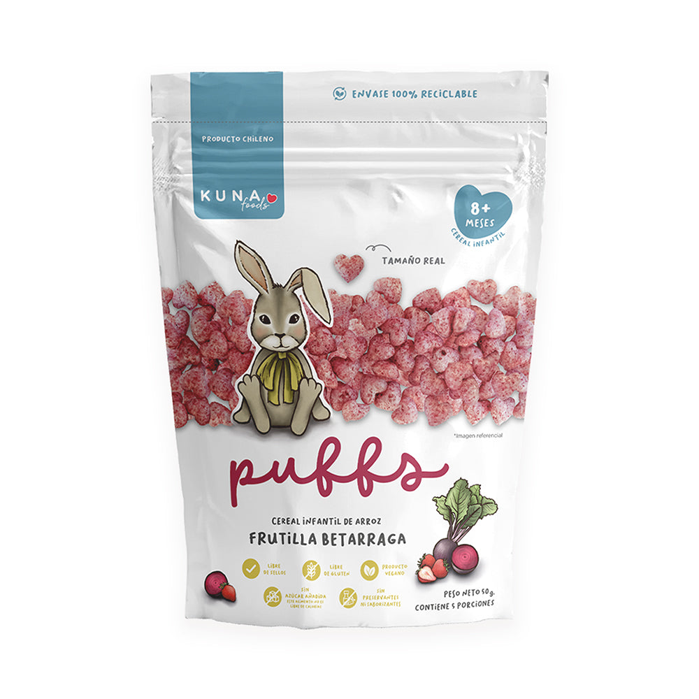 Puffs Kuna Food Frutilla Betarraga Familiar 50gr