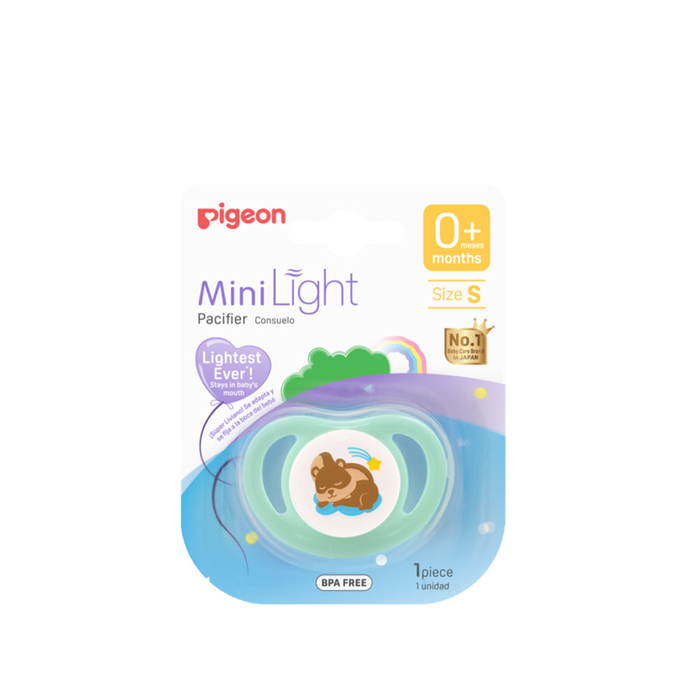 Chupete Pigeon Mini Light Tamaño S Verde