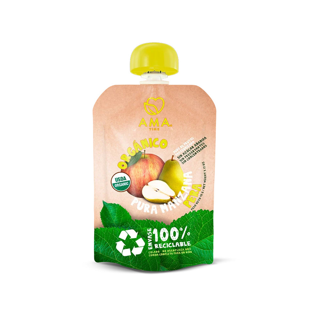 Compota Ama Time Manzana Pera Orgánico 90gr