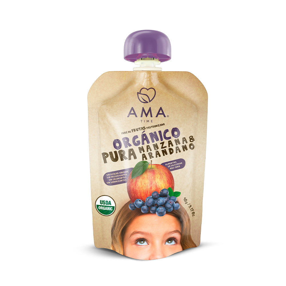 Compota Ama Time Manzana Arándano Orgánico 90gr