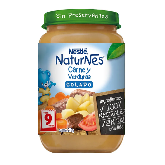 Colado Nestlé Naturnes Carne y Verduras 215gr
