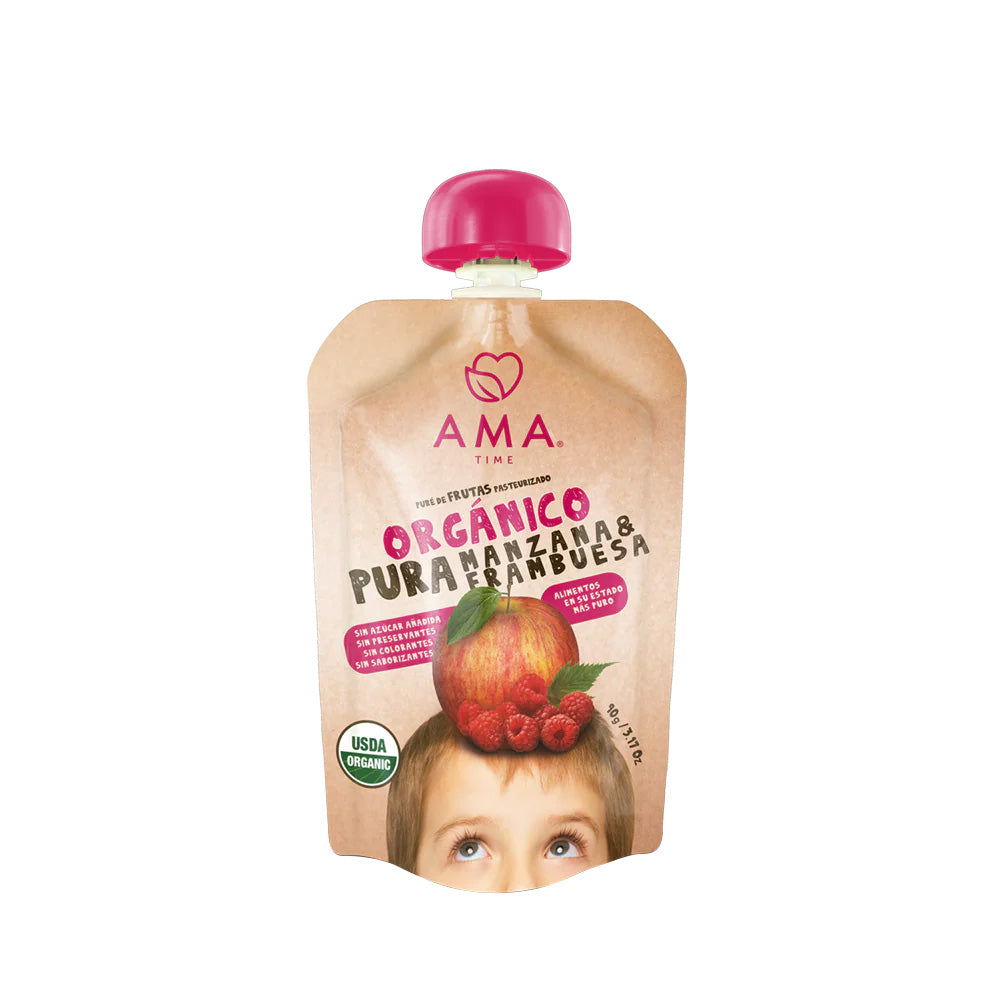 Compota Ama Time Manzana Frambuesa Orgánico 90gr
