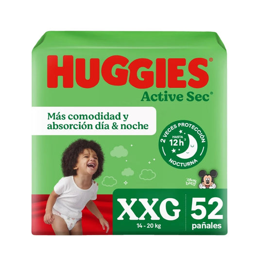 Pañal Higgies Active Sec XXG 52 un