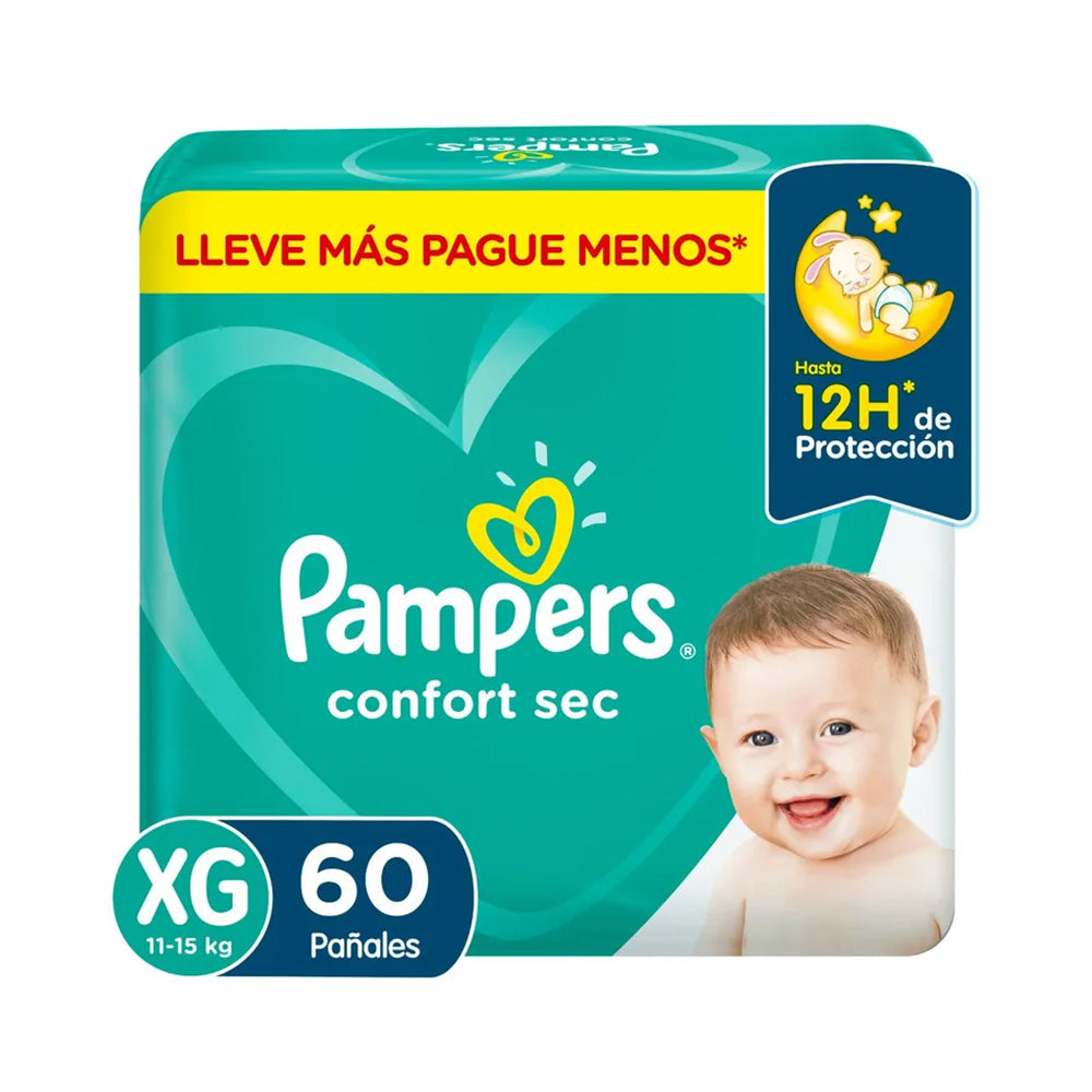 Pañal Pampers Confort Sec XG 60 un