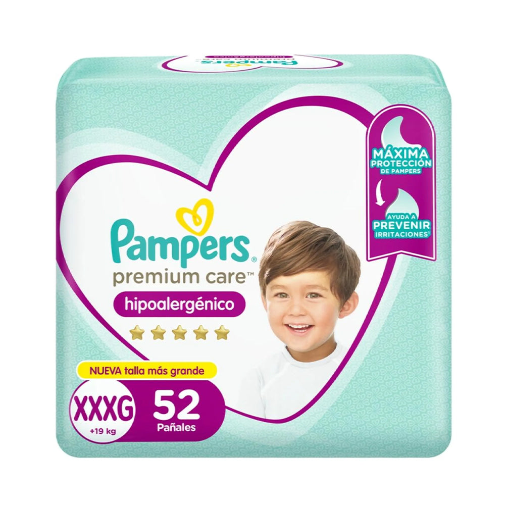 Pañal Pampers Premium Care XXXG 52 un