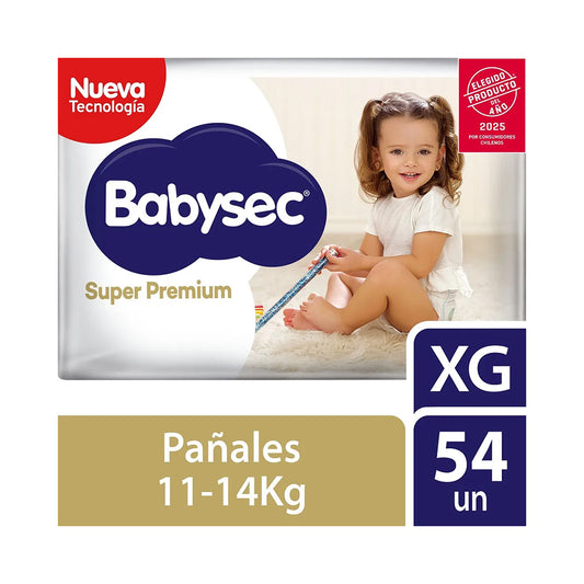 Pañal Babysec Super Premium XG 54 un