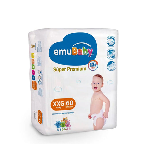 Pañal Emubaby Super Premium Confort XXG 60 un