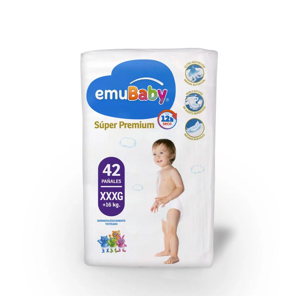 Pañal Emubaby Super Premium XXXG 42 un