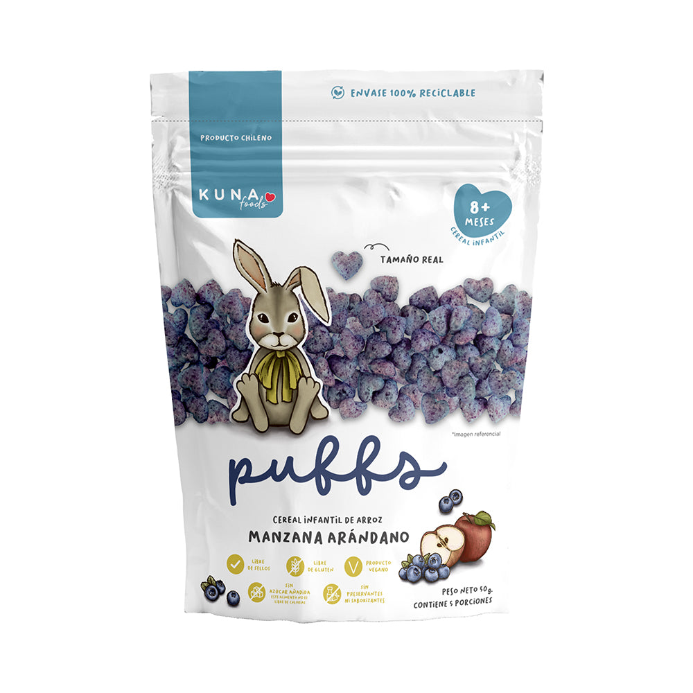 Puffs Kuna Food Manzana Arándano Familiar 50gr
