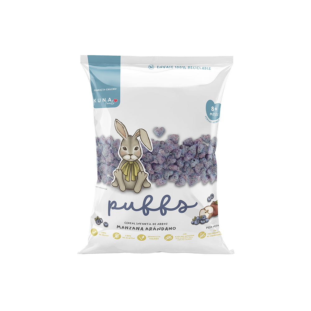 Puffs Kuna Food Manzana Arándano Individual 10gr