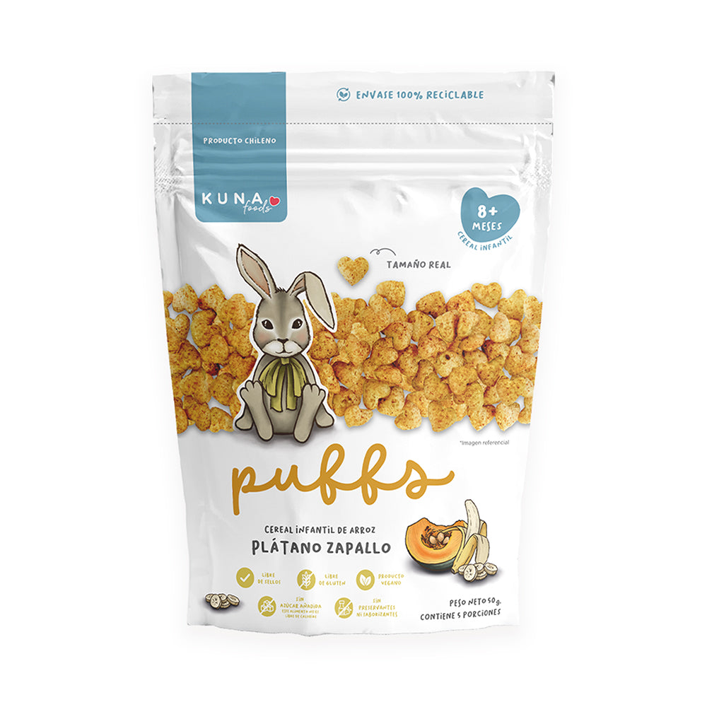 Puffs Kuna Food Plátano Zapallo Familiar 50gr