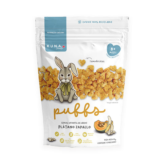 Puffs Kuna Food Plátano Zapallo Familiar 50gr