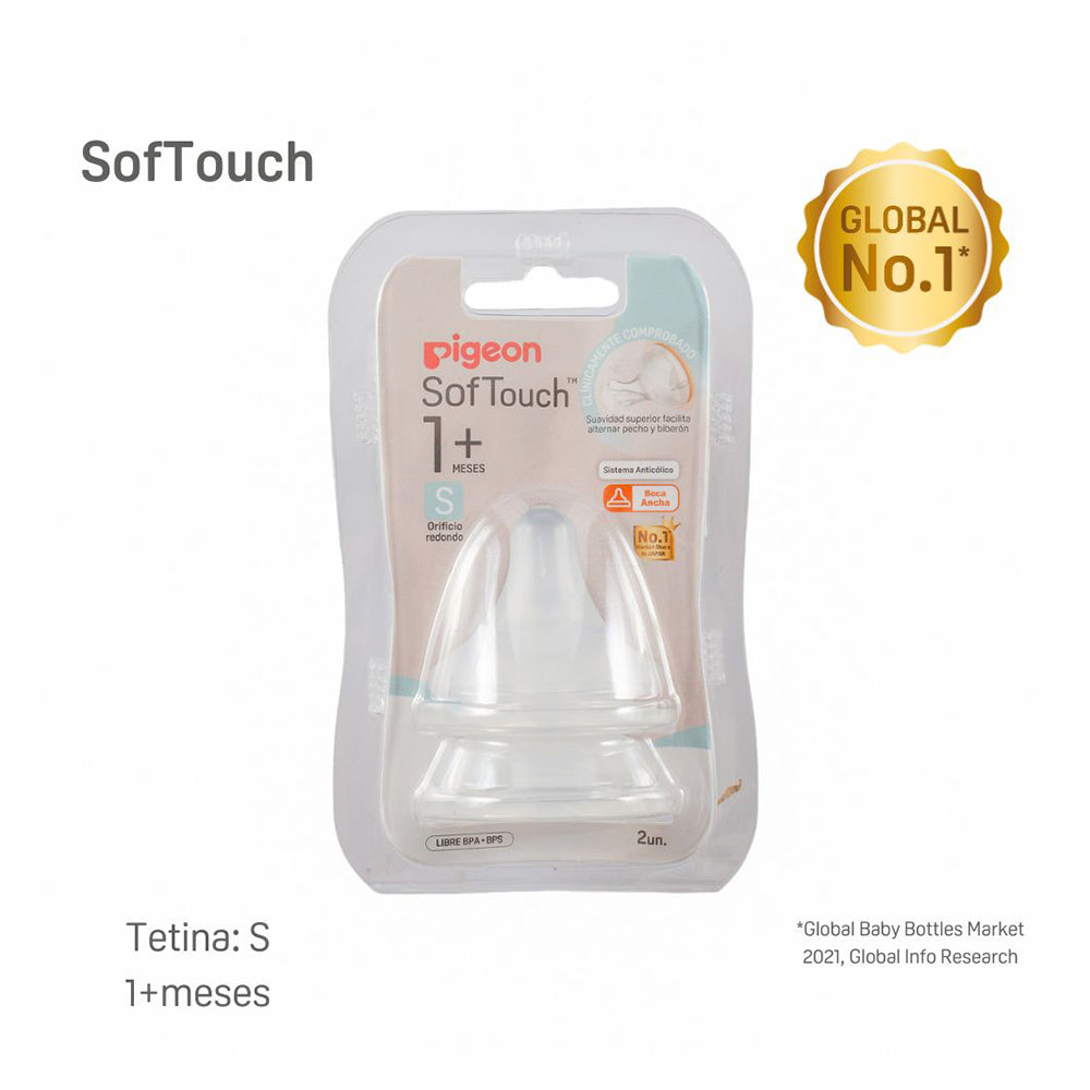 Tetina Pigeon Softouch S Boca Ancha 2un