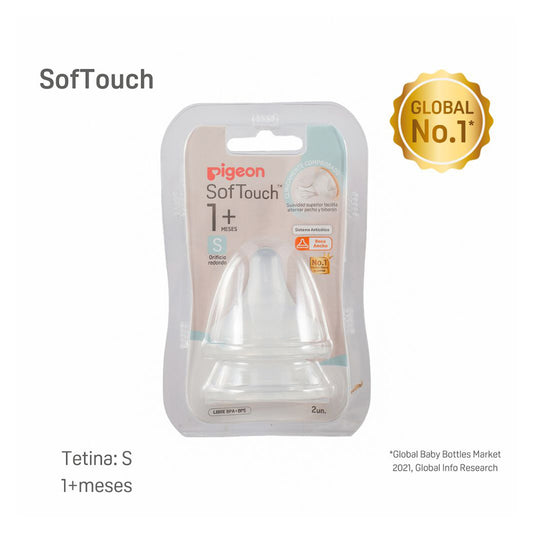 Tetina Pigeon Softouch S Boca Ancha 2un