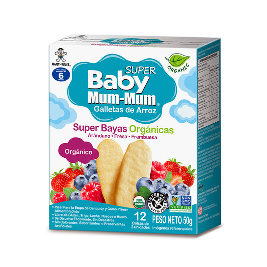 Galletas Baby Mum Mum Super Berries Orgánico 50gr
