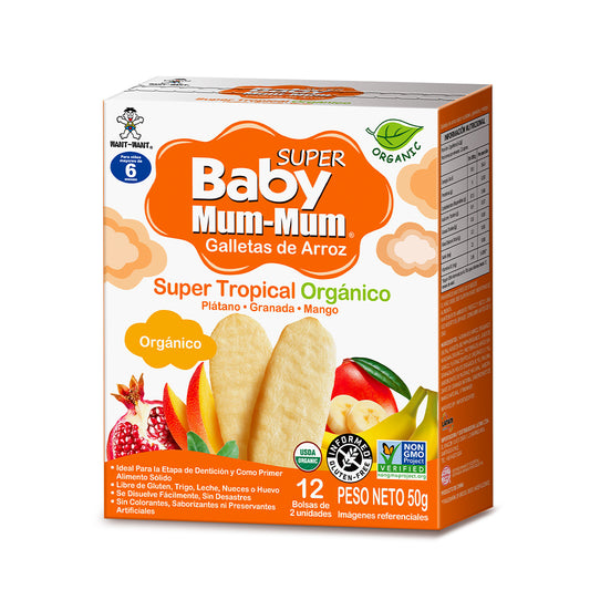 Galletas Baby Mum Mum Super Tropical Orgánico 50gr