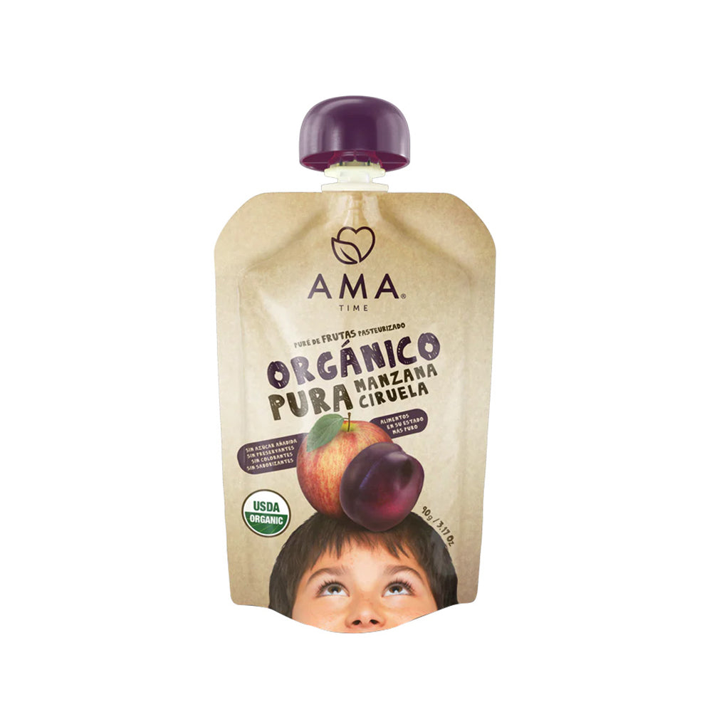 Compota Ama Time Manzana Ciruela Orgánica 90gr